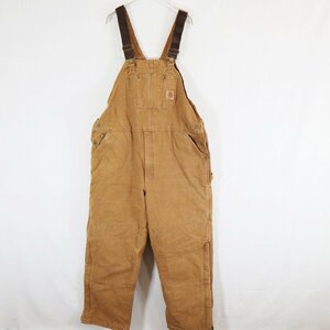 SALE///// Carhartt カーハート オーバーオール ワークウェア ダック生地 作業着 ブラウン ( メンズ 44×30 ) N4560