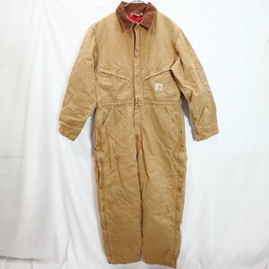 SALE///// Carhartt カーハート オールインワン つなぎ ワークウェア 日曜大工 DIY 作業着 ベージュ ( メンズ M相当 ) M4421