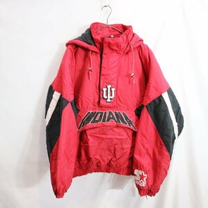 SALE///// 90年代 STARTER スターター アノラックパーカー ジャケット アウター 防寒 ストリート カレッジ系 レッド ( メンズ L ) M3359