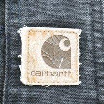 SALE///// Ｃarhartt カーハート 中綿 ダックオーバーオール ワークウェア 作業着 ペインター 黒 ( メンズ 38 ) M6148_画像9