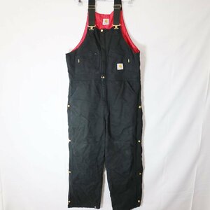 SALE///// Carhartt カーハート 中綿ダックオーバーオール アウトドア ワーク 作業着 キャンプ 黒 × 白 ( メンズ L相当 ) M5945