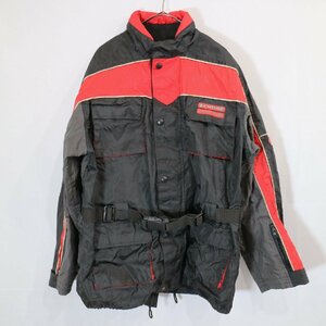 SALE///// LEVIOR レーシングジャケット バイク ツーリング モーターサイクル 走行用 バイカー 赤×黒 ( メンズ XL相当 ) M7723