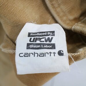 USA製 Carhartt カーハート オーバーオール ワークウェア 作業着 日曜大工 ダック生地 ブラウン ( メンズ 36×36 ) 中古 古着 M6468の画像10
