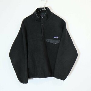 patagonia パタゴニア ハーフスナップティー フリースジャケット アウトドア キャンプ 登山 黒 ( メンズ S ) 中古 古着 M6537