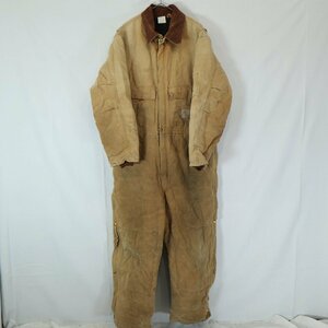 SALE///// 80年代 USA製 Carhartt カーハート オールインワン ワークウェア 作業着 ダック生地 防寒 ブラック ( メンズ 50S ) M7157