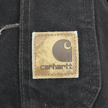 SALE///// Carhartt カーハート 中綿 ダック地 オーバーオール ワークウェア ダック生地 作業着 日曜大工 茶色 ( メンズ 48 ) M7650_画像4