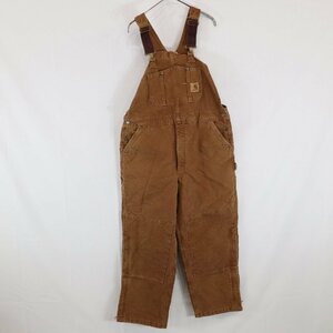 SALE///// Carhartt カーハート オーバーオール サロペット ワークウェア 日曜大工 DIY 作業着 ブラウン ( メンズ 40×30 ) M7657