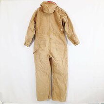 SALE///// 80年代 Carhartt カーハート 中綿 ダック地 オールインワン ワークウェア ダック生地 ブラウン ( メンズ 34相当 ) M7869_画像2