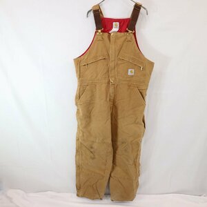 SALE///// Carhartt カーハート オーバーオール ワークウェア 作業着 DIY 日曜大工 ストリート キャメル ( メンズ 42×30 ) M7983