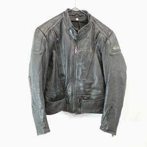 SALE///// Hein Geeicka レザー レーシングジャケット バイク ツーリング モーターサイクル 走行用 バイカー 黒 ( メンズ 42 ) M7999