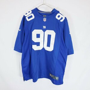 SALE///// NIKE ナイキ NFL ニューヨーク・ジャイアンツ 半袖 ゲームシャツ プロチーム アメフト ブルー ( メンズ XL ) N0266