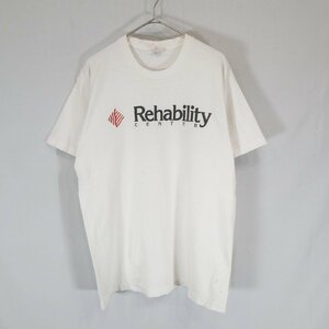 SALE///// 90s USA製 FRUIT OF THE LOOM Rehability 半袖 プリントTシャツ 企業 ホワイト ( メンズ L ) N0076