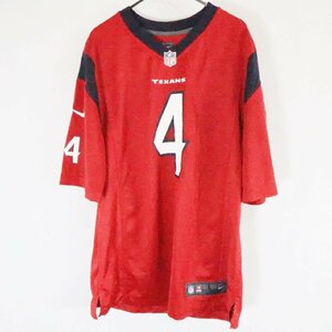 SALE///// NIKE ナイキ NFL ヒューストン・テキサンズ 半袖 ゲームシャツ プロチーム アメフト スポーツ レッド ( メンズ L ) N0302