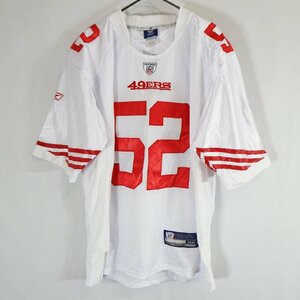 SALE///// Reebok リーボック NFL サンフランシスコ・フォーティナイナーズ 半袖 ゲームシャツ アメフト ホワイト ( メンズ 52 ) N0369