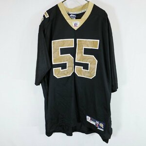 SALE///// Reebok リーボック NFL ニューオーリンズ・セインツ ゲームシャツ プロチーム アメフト ブラック ( メンズ 2XL ) N0583