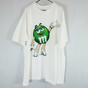 SALE///// 90s USA製 M&M's プリント 半袖 Tシャツ キャラクター 大きいサイズ ホワイト ( メンズ XL ) N0494