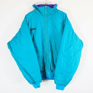 SALE///// 90s Columbia コロンビア リバーシブル 中綿ナイロンジャケット アウトドア キャンプ グリーン ( メンズ XL ) N1033