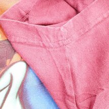 SALE///// Disney ディズニー ミッキー ドナルド 半袖 プリントＴシャツ 大判 キャラクター キャラＴ バーガンディ ( メンズ L ) N0851_画像5
