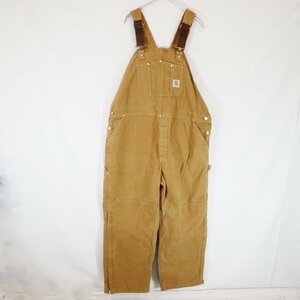 SALE///// Carhartt カーハート オーバーオール ワークウェア ダック生地 作業着 日曜大工 キャメル ( メンズ 47×28相当 ) N0938