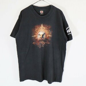 SALE///// 90s HARLEY DAVIDSON ハーレーダビッドソン 半袖 プリントＴシャツ モーターサイクル バイカー ブラック ( メンズ L ) N1048