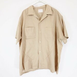 SALE///// 60-70s TOWN CRAFT Penneys タウンクラフト 開襟 半袖 ボックスシャツ ビンテージ ベージュ ( メンズ XL ) N0895