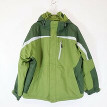 SALE///// L.L.Bean エルエルビーン ナイロン 中綿 ジャケット アウトドア スキーウェア 防寒 アウター グリーン系 ( メンズ L ) N1245_画像1