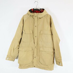 SALE///// 80s USA製 Woolrich ウールリッチ マウンテンパーカー アウトドア 登山 トレッキング チェック ベージュ ( メンズ L ) N1665