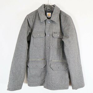 SALE///// carhartt カーハート ワークジャケット シャツジャケット ワークウェア ストリート グレー ( メンズ XS ) N1534