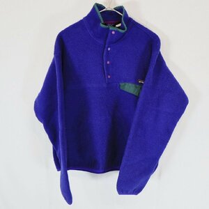 SALE///// 90s patagonia パタゴニア スナップT アウトドア キャンプ 防寒 アウター ブルー ( メンズ M ) N1815