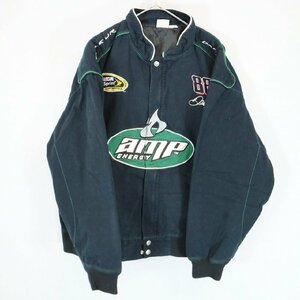 SALE///// WINNER'S CIRCLE NASCAR amp ENERGY コットン レーシング ジャケット デイル・Jr ブラック ( メンズ Mサイズ相当 ) N2088