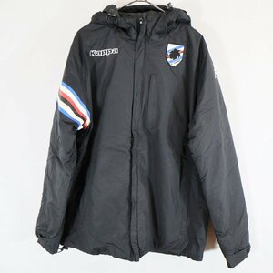 SALE///// Kappa Kappa UEFA UC sun p doria cotton inside nylon jacket soccer Pro team Italy black ( men's L ) N2091