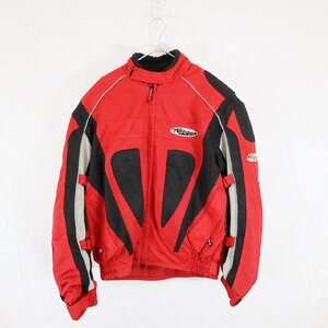 SALE///// Nitro ニトロ ナイロンメッシュ レーシングジャケット モーターサイクル バイカー サーキット レッド ( メンズ M ) N2401