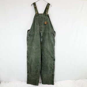 SALE///// Carhartt カーハート ダック生地 オーバーオール ワークウェア 作業着 グリーン ( メンズ 48×31サイズ相当 ) N2609