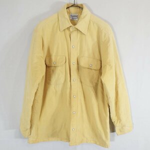 SALE///// 80s USA製 FIVE BROTHER ファイブブラザー 中綿 シャツジャケット スナップボタン ウエスタン風 イエロー ( メンズ M ) N2194