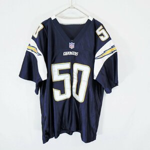 SALE///// NFL ロサンゼルスチャージャーズ 半袖 ゲームシャツ プロチーム アメフト ネイビー ( メンズ Lサイズ相当 ) N2773