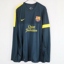 SALE///// NIKE ナイキ FCバルセロナ ゲームシャツ サッカー スポーツ プロチーム ネイビー ( メンズ XL ) N2855_画像1