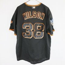 SALE///// majestic MLB ジャイアンツ ゲームシャツ ベースボール プロチーム スポーツ ブラック ( メンズ 48 ) N2859_画像2