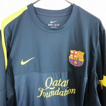 SALE///// NIKE ナイキ FCバルセロナ ゲームシャツ サッカー スポーツ プロチーム ネイビー ( メンズ XL ) N2855_画像3