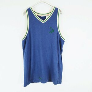 SALE///// Reebok リーボック シャキール・オニール コットン ノースリーブ ゲームシャツ バスケ ネイビー ( メンズ XL ) N2929