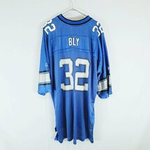 SALE///// Reebok リーボック NFL デトロイト・ライオンズ 半袖 ゲームシャツ プロチーム アメフト ブルー ( メンズ 2XL ) N2952_画像2