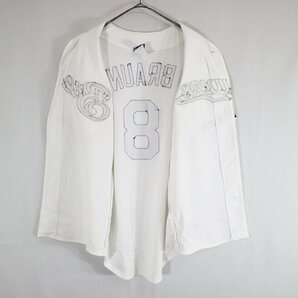 SALE///// majestic MLB ミルウォーキーブルワーズ 半袖 ベースボールシャツ プロチーム 野球 ホワイト ( メンズ M ) N2839の画像5