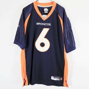 SALE///// Reebok リーボック NFL デンバー・ブロンコス 半袖 ゲームシャツ プロチーム アメフト ネイビー ( メンズ 52 ) N3534