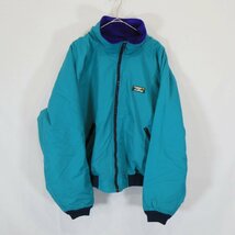 SALE///// 90s USA製 L.L.Bean エルエルビーン Warm-up ナイロンジャケット アウトドア アウター グリーン ( メンズ XL ) N3954_画像1