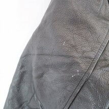 SALE///// Timberland レザージャケット アウター 防寒 裏地ウール ブラック ( メンズ XL ) N3698_画像3
