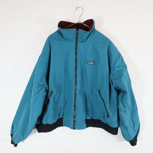 SALE///// 90s USA製 L.L.Bean エルエルビーン ウォームアップジャケット ナイロンジャケット アウトドア ブルー ( メンズ M ) N3648