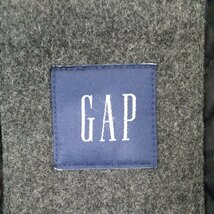 SALE///// GAP ギャップ ウール ステンカラーコート アメリカンカジュアル 防寒 アウター グレー ( メンズ Ｍ ) N4028_画像7