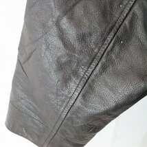 SALE///// Timberland レザージャケット アウター 防寒 裏地ウール ブラック ( メンズ XL ) N3698_画像4