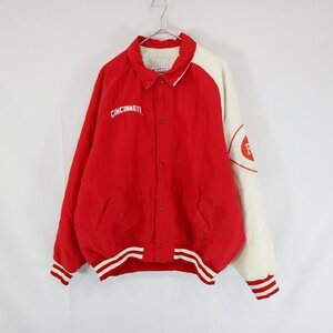 SALE///// 90s USA製 STARTER スターター MLB シンシナティ・レッズ 中綿ジャケット プロチーム 野球 レッド ( メンズ L ) N4332