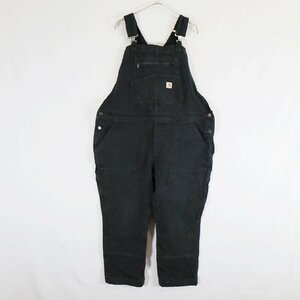 SALE///// Carhartt カーハート コットンツイル オーバーオール ワークウェア 作業着 日曜大工 ブラック ( メンズ XXL ) N4499