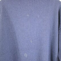 SALE///// 80s WOOLLENS フィッシャーマン ガンジーセーター ヴィンテージ 防寒 ネイビー ( メンズ XL相当 ) N4515_画像3